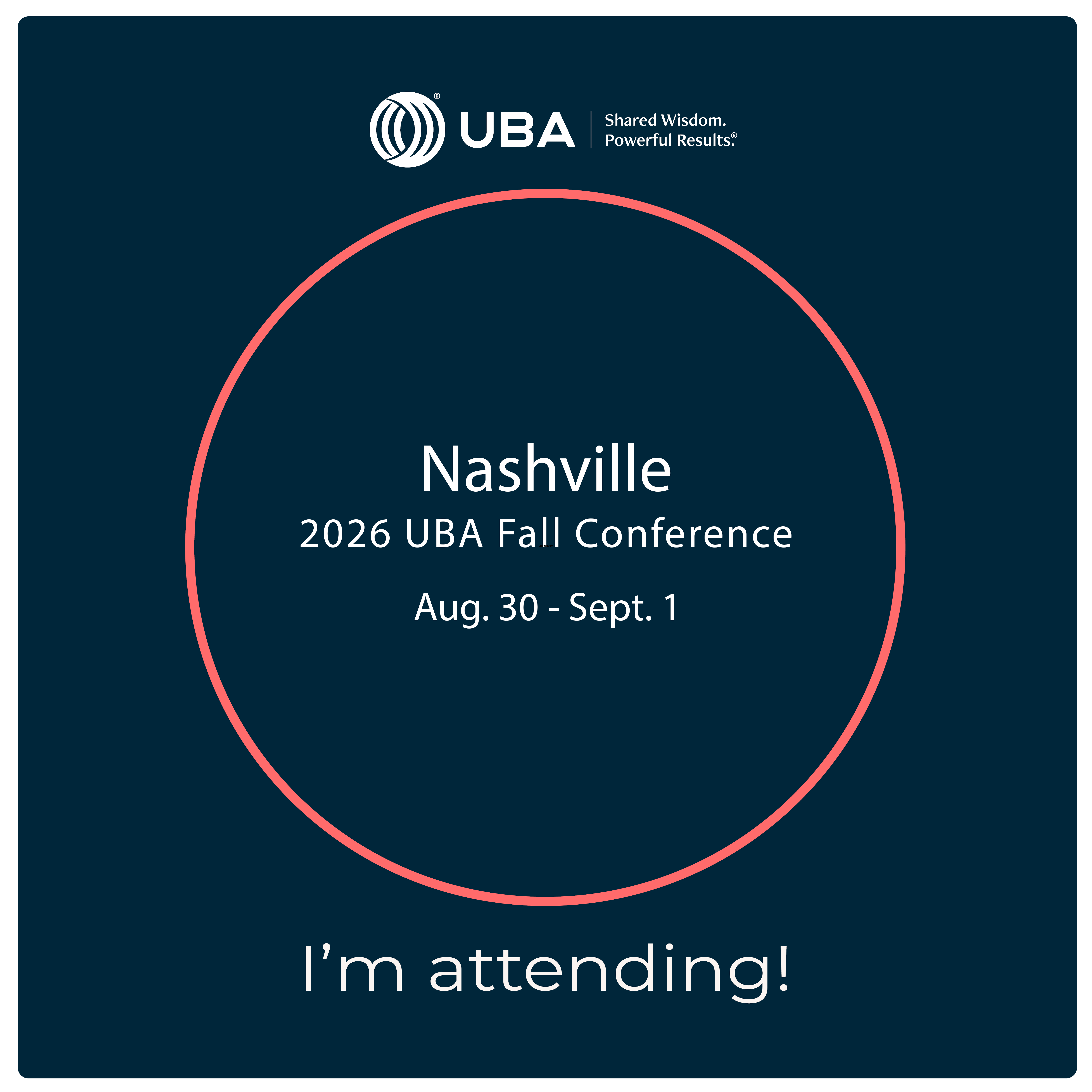 2026 UBA Fall Conference Im Attending
