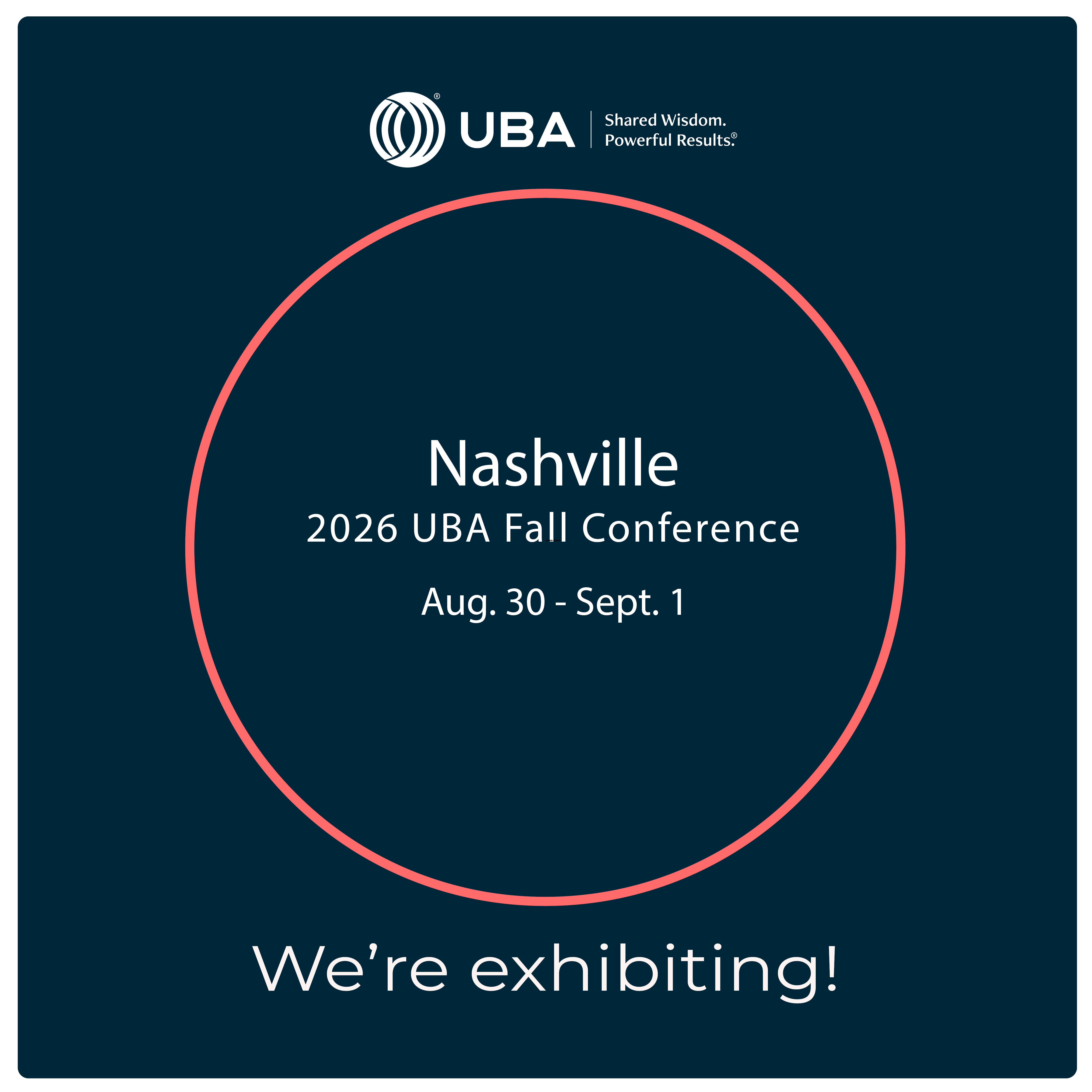 2026 UBA Fall Conference Were Exhibiting